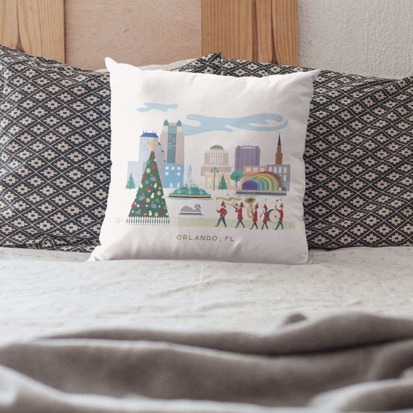 Orlando Christmas Cheer | Christmas Throw Pillow