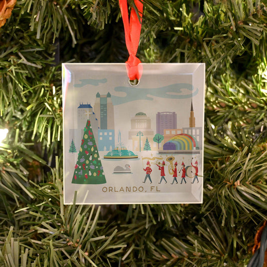 Orlando Christmas Cheer | Glass Holiday Ornament - A. B. Newton and Company