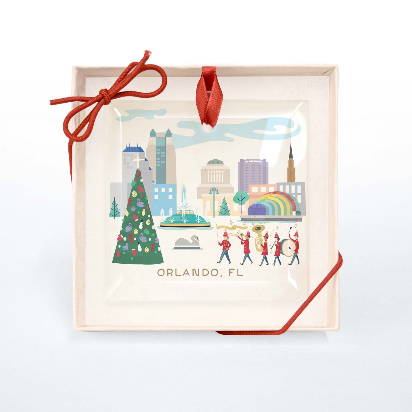 Orlando Christmas Cheer | Glass Holiday Ornament - A. B. Newton and Company