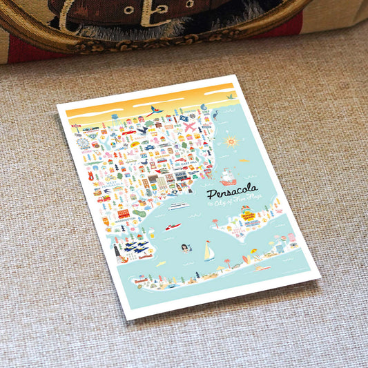 Pensacola FL 5x7 City Series Postcard