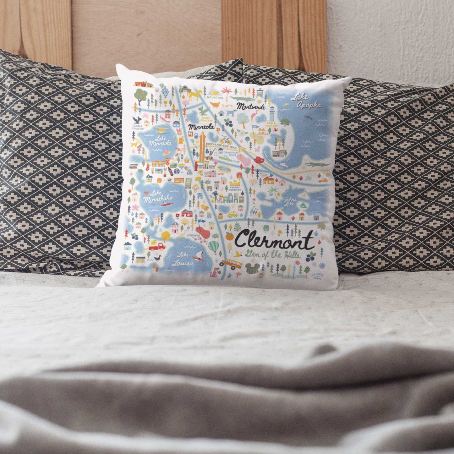 Clermont, FL | City Series | Throw Pillow