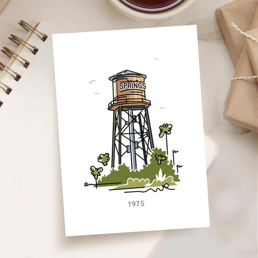 Springs Tower 1975 Postcard | 5x7 | Theme Park Series