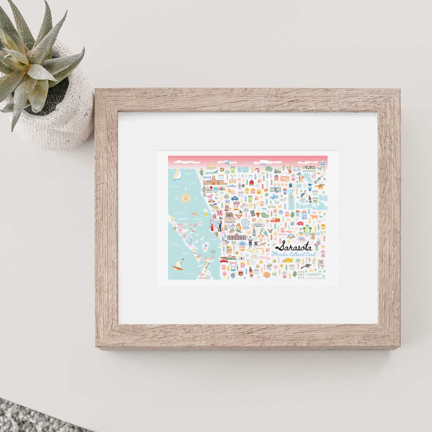 SARASOTA, FL | City Series Map Art Print