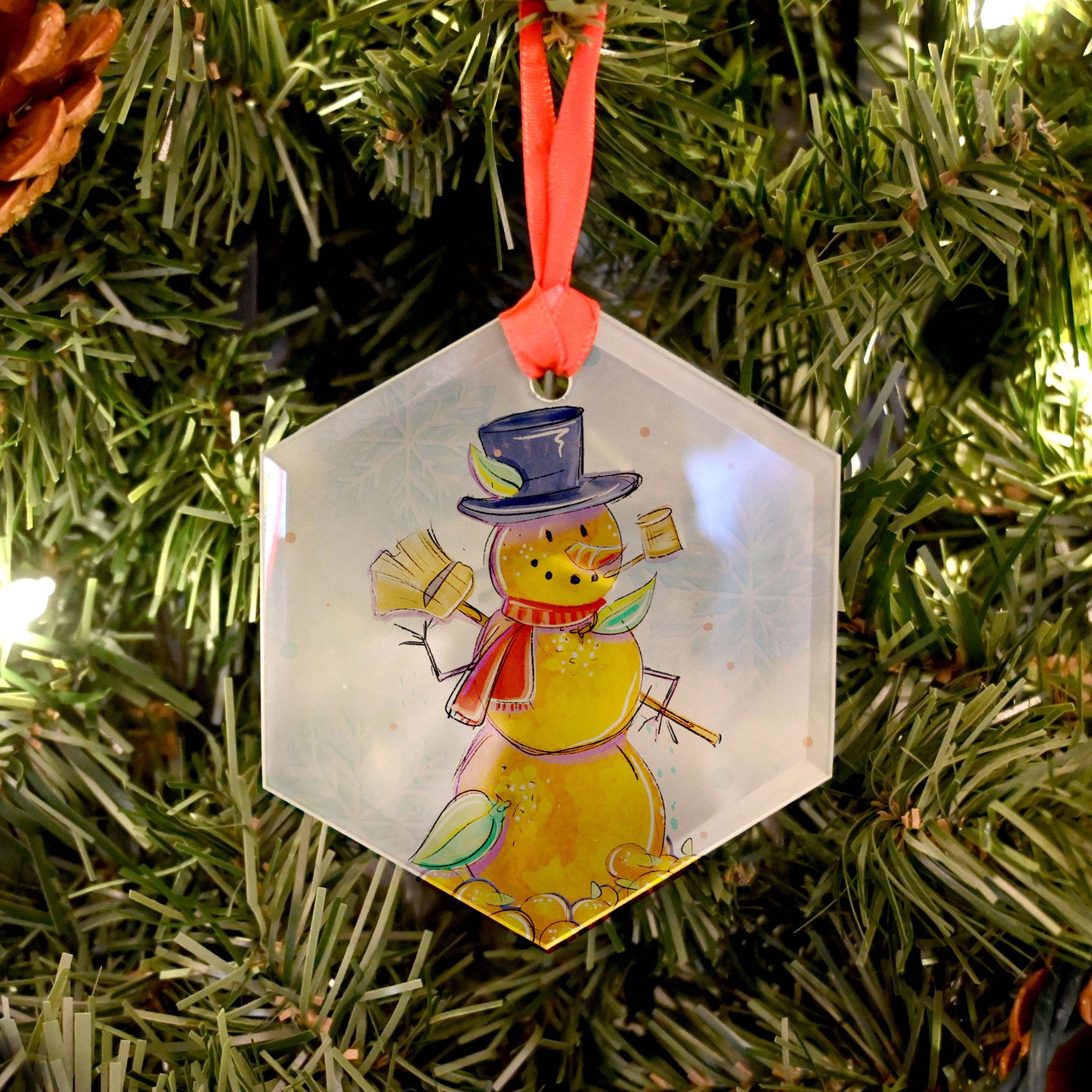 Florida Snowman | Glass Holiday Ornament - A. B. Newton and Company