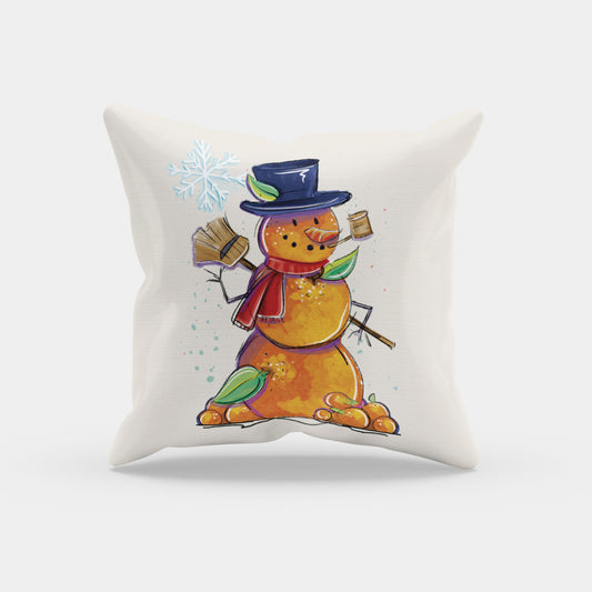 Florida Snowman | Christmas Throw Pillow