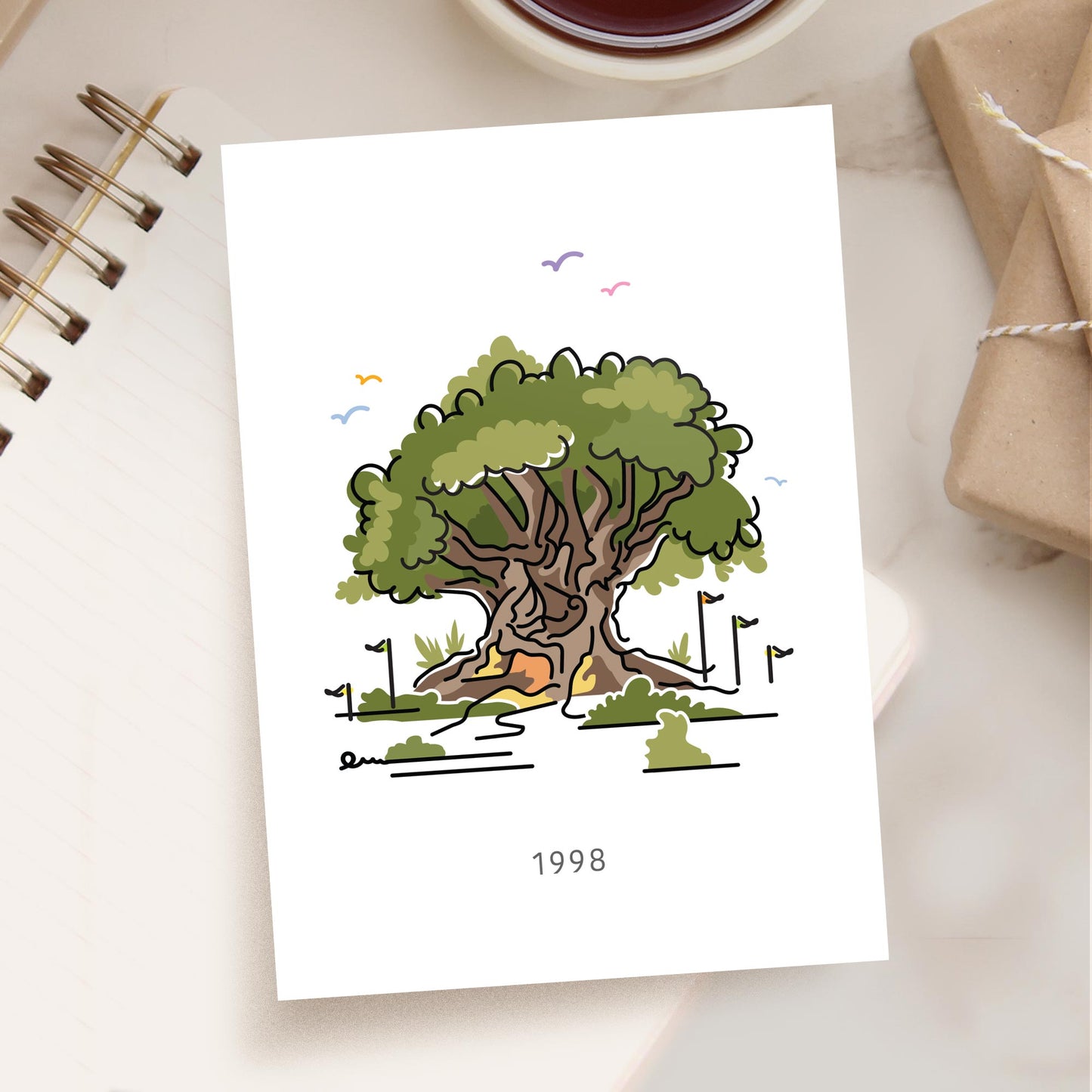Life Tree 1998 Postcard | 5x7 | Theme Park Series