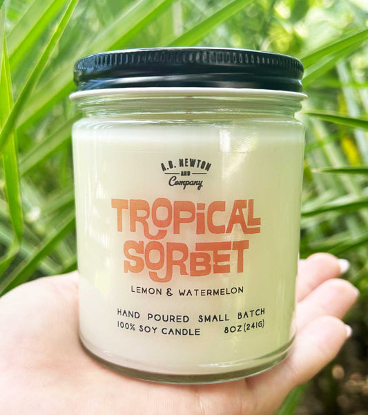 Tropical Sorbet | 8oz Soy Candle | Hand Poured