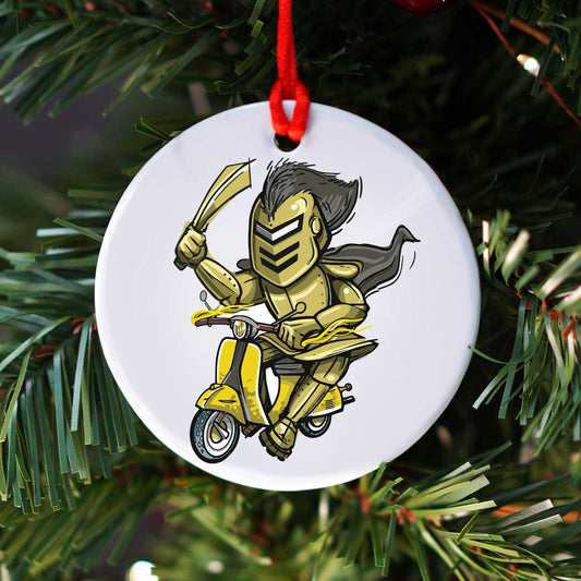 UCF Knightro Scooter | Ceramic Holiday Ornament