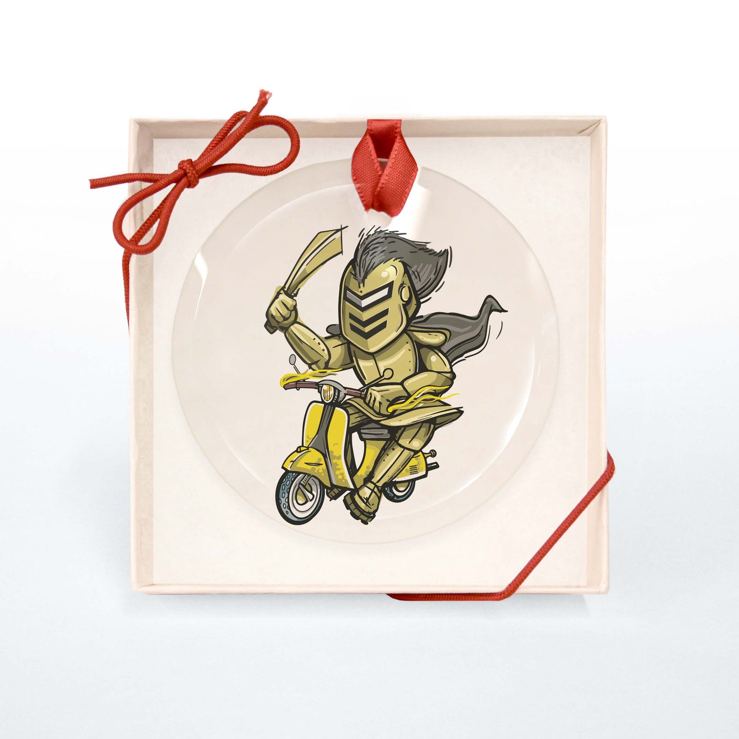 UCF Knightro Scooter | Glass Holiday Ornament - A. B. Newton and Company