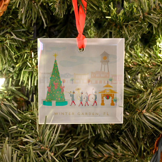 Winter Garden Christmas Cheer | Glass Holiday Ornament - A. B. Newton and Company