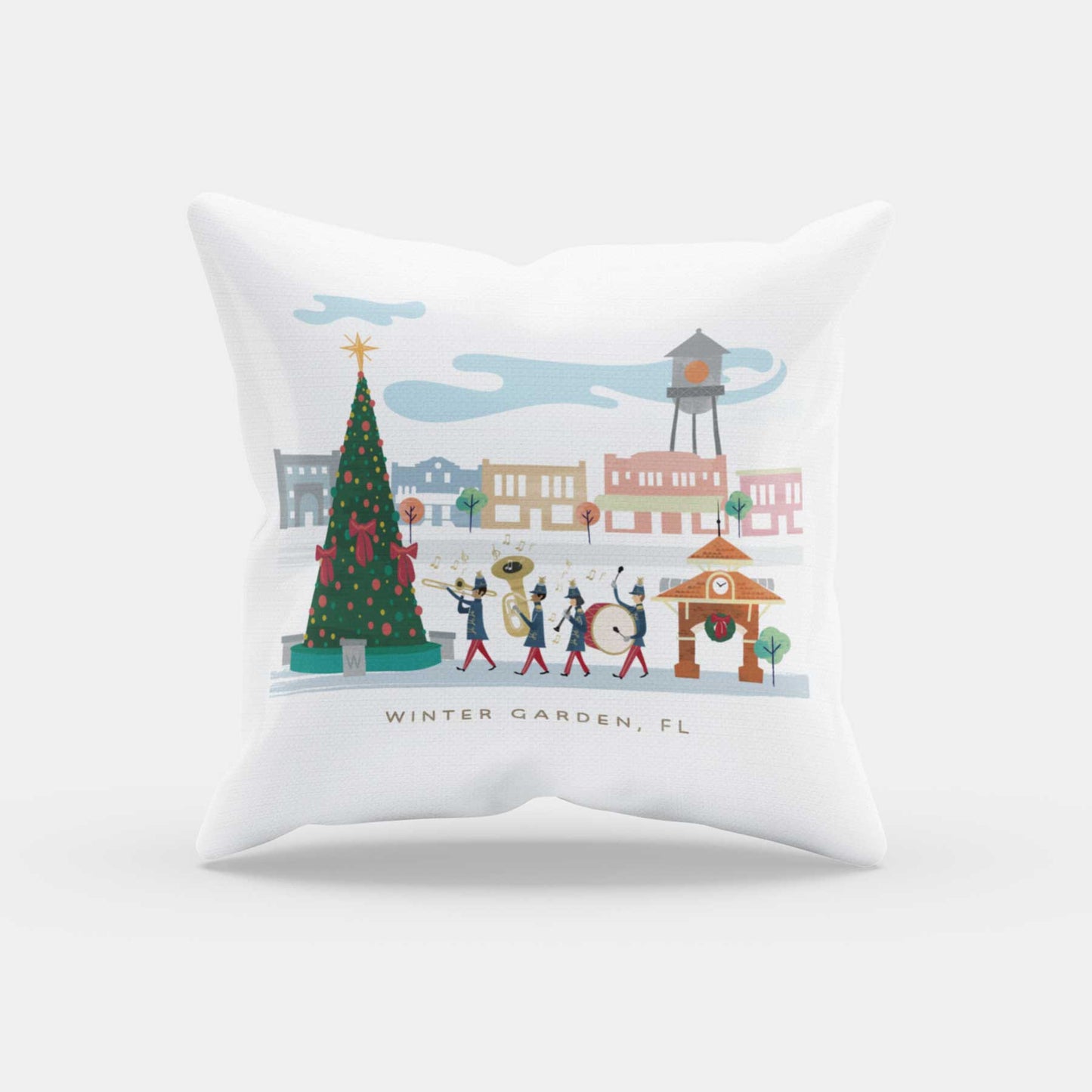 Winter Garden Christmas Cheer | Christmas Throw Pillow