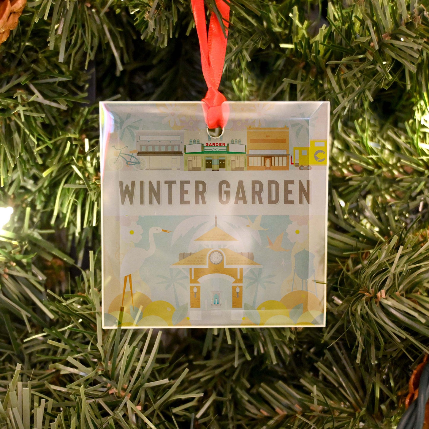 Winter Garden Montage | Glass Holiday Ornament - A. B. Newton and Company
