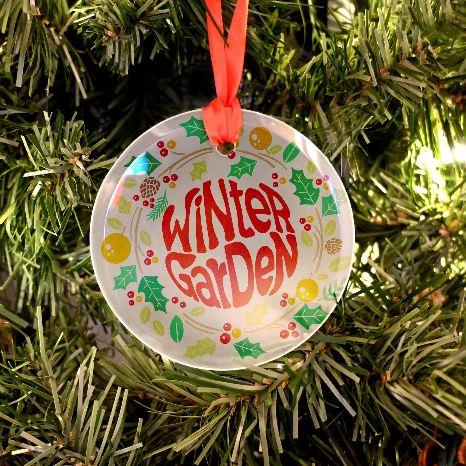 Winter Garden Orange | Glass Holiday Ornament - A. B. Newton and Company
