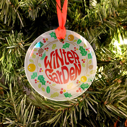 Winter Garden Orange | Glass Holiday Ornament - A. B. Newton and Company