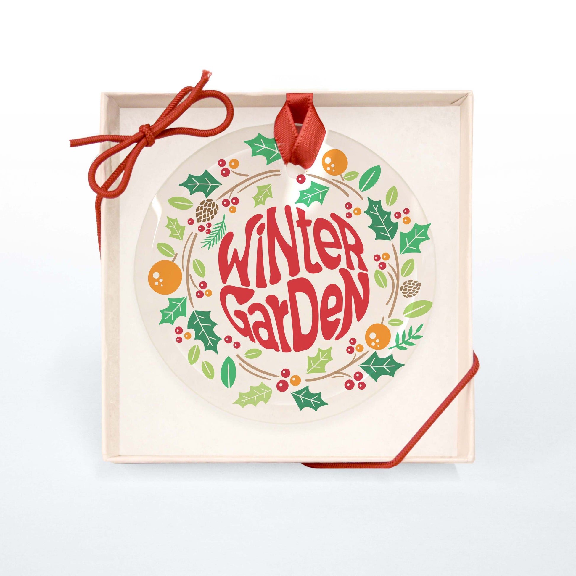 Winter Garden Orange | Glass Holiday Ornament - A. B. Newton and Company