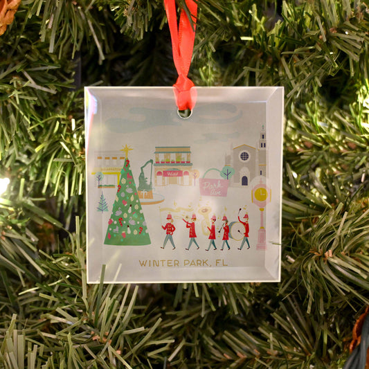 Winter Park Christmas Cheer | Glass Holiday Ornament