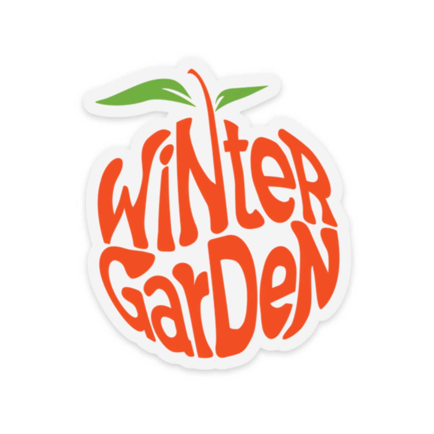 Clear Winter Garden Water Orange | A Florida Inspired Sticker