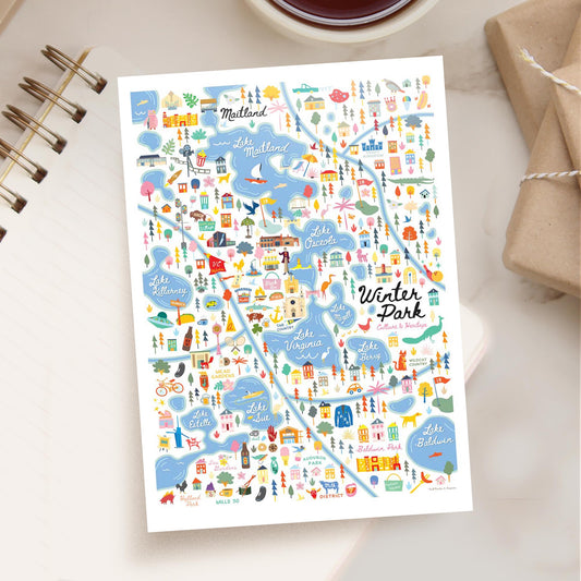 Winter Park FL 5x7 City Series Postcard