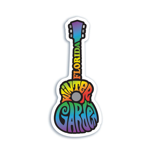 Winter Garden Guitar | A Florida Inspired Sticker