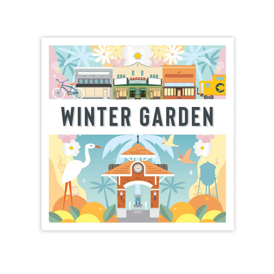 Winter Garden | Montage City Series | A Florida Inspired Sticker