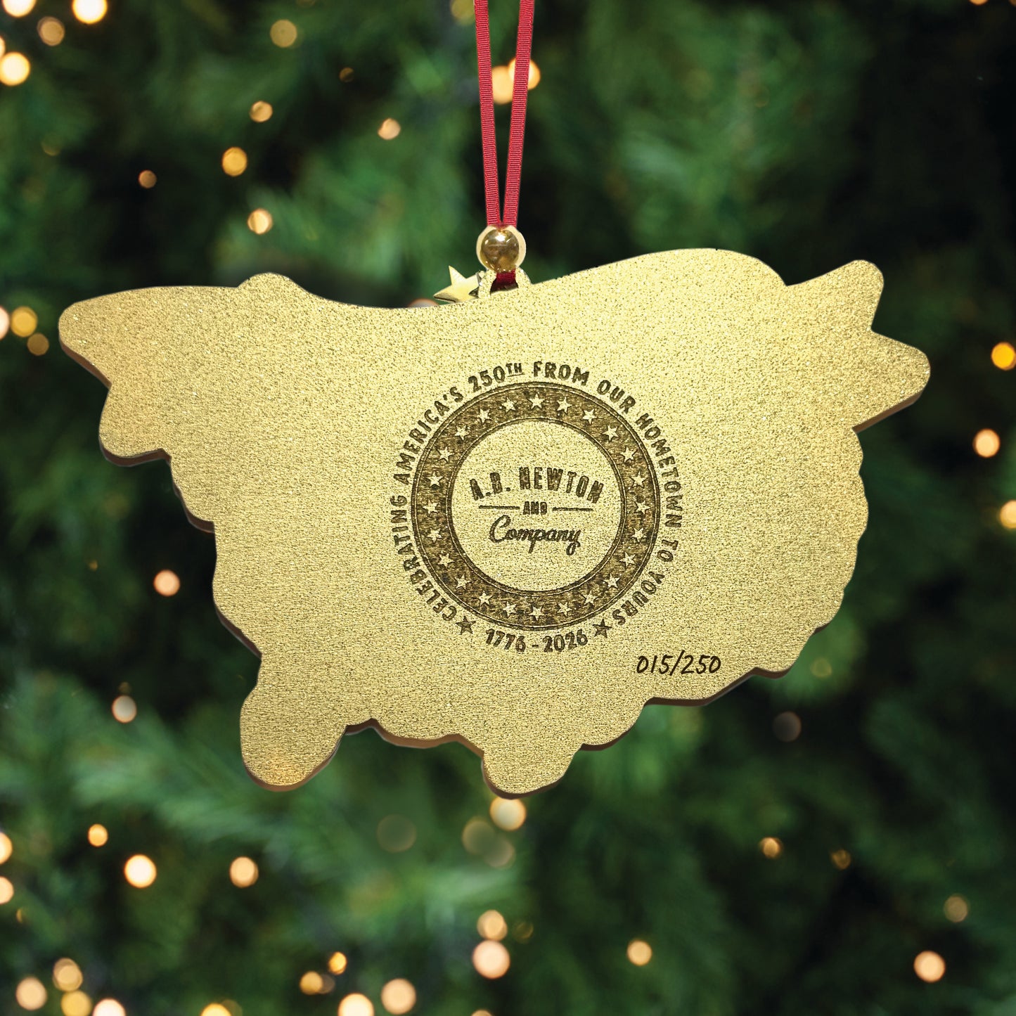 America 250th Inspired USA Handcrafted Ornament