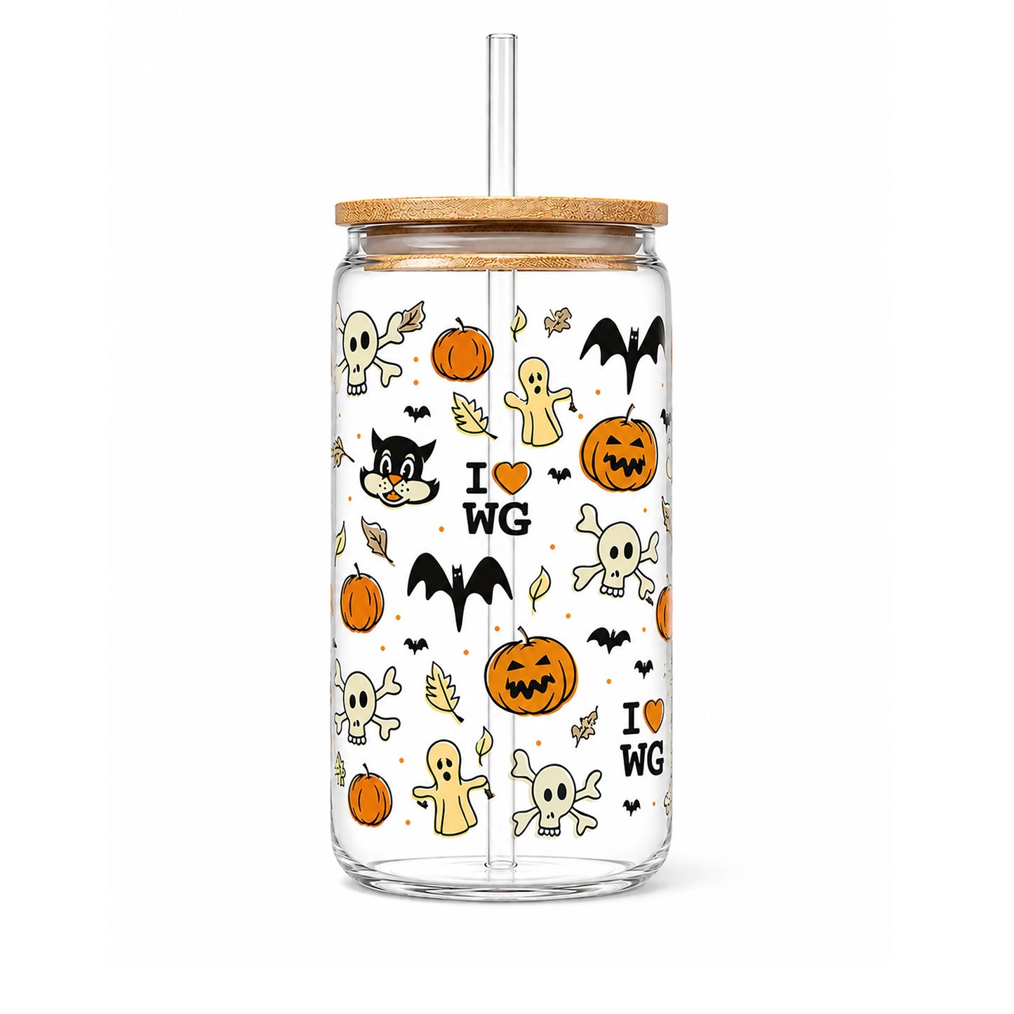 Harvest Pattern | 16 oz Glass Tumbler