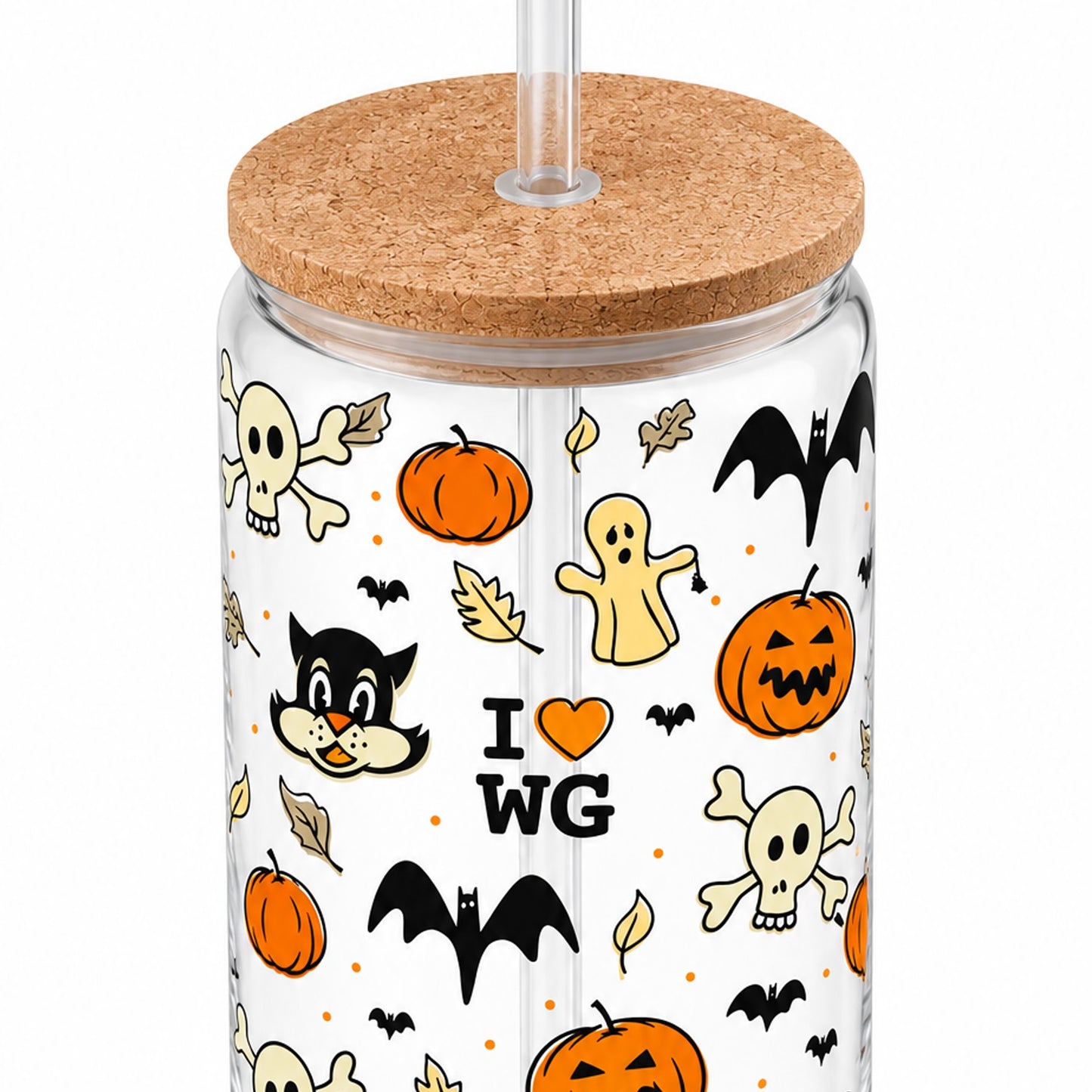 Harvest Pattern | 16 oz Glass Tumbler