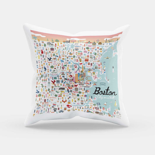 Boston, MA | City Series | Throw Pillow - A. B. Newton and Company