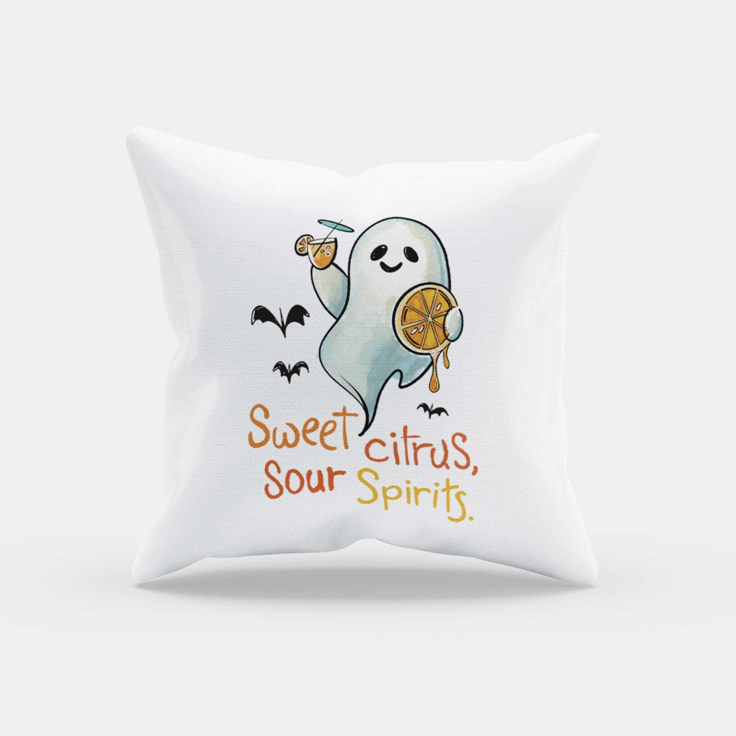 Citrus & Spirits | Halloween Throw Pillow