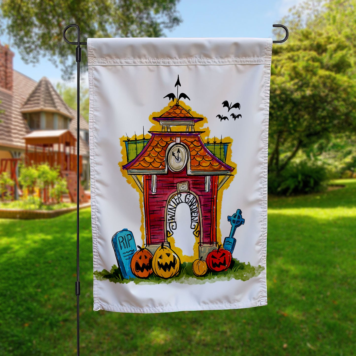 Charming Spooky Past | Halloween Inspired Garden Flag