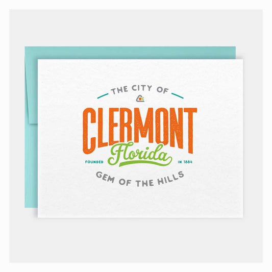 City of Clermont Florida Gem of the Hills Greeting Card - A. B. Newton and Company