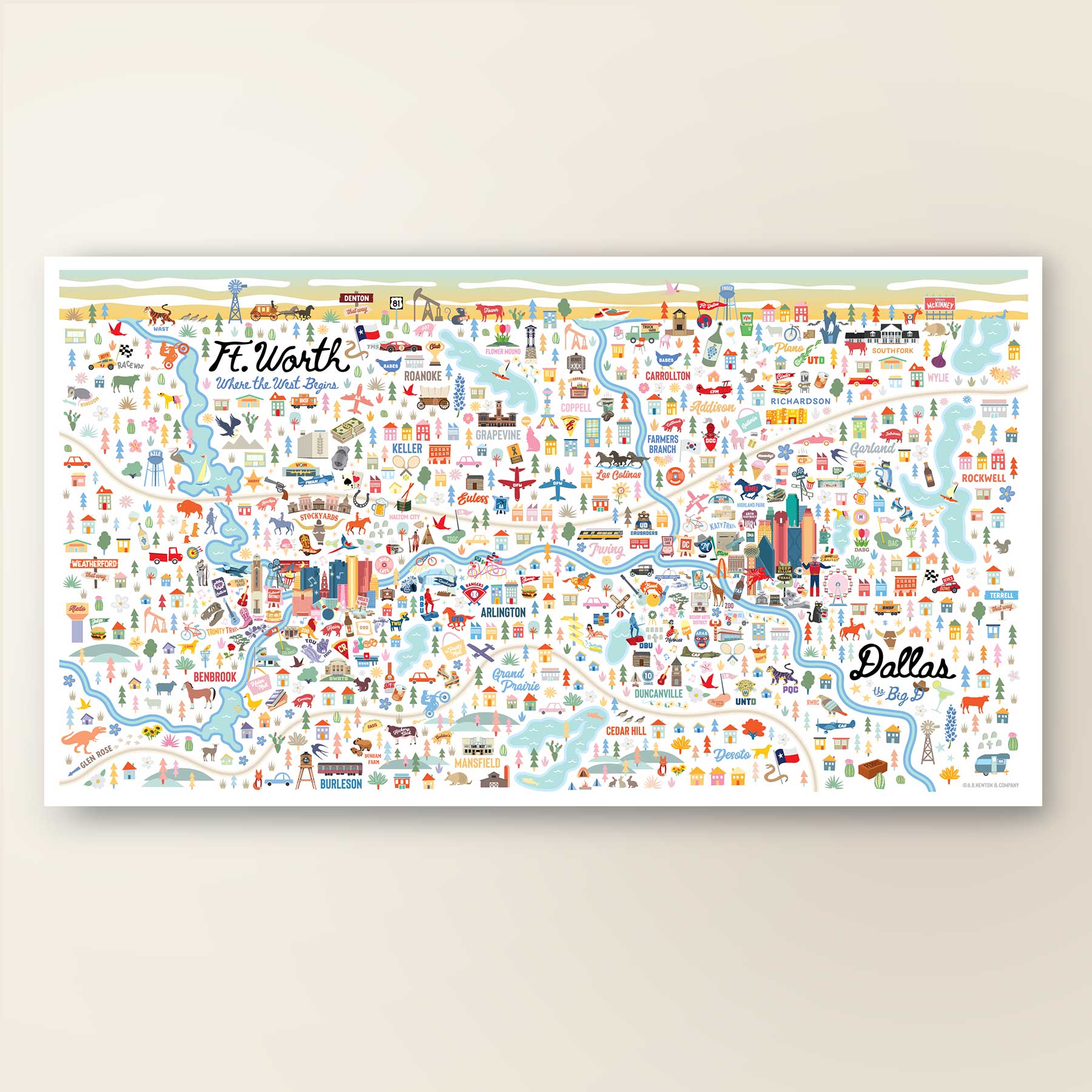 DFW Metroplex | 6x11 | City Series | Jumbo Postcard