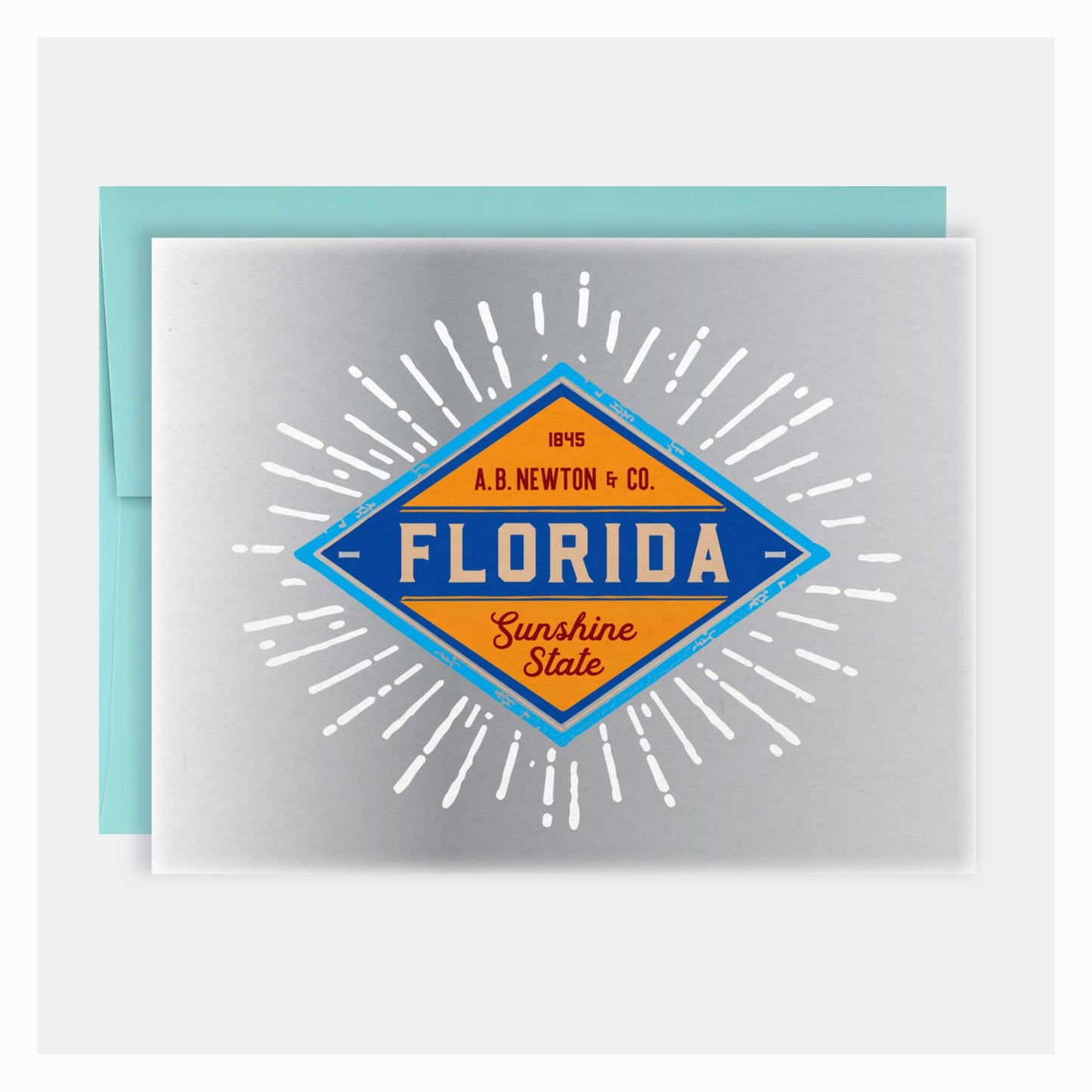 Florida Sunshine State Diamond Greeting Card - A. B. Newton and Company