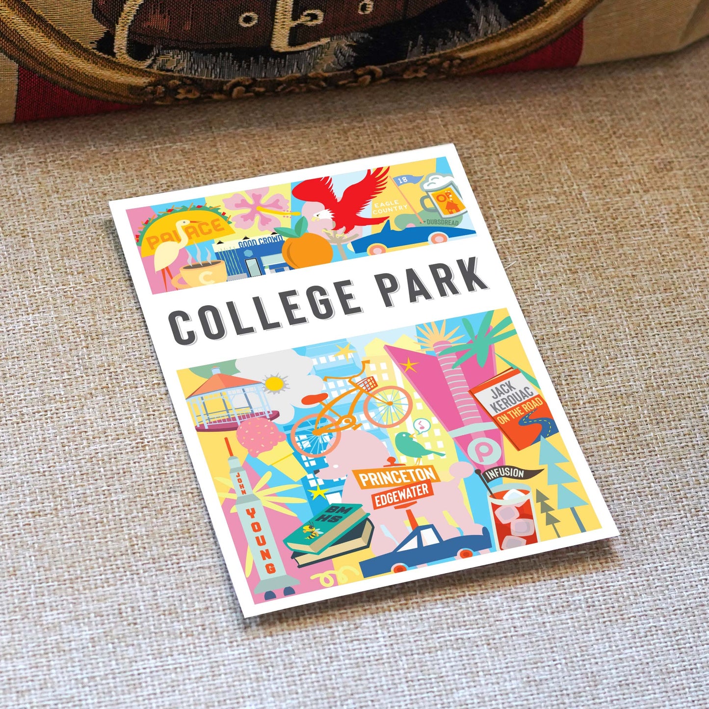 College Park FL 5x7 Montage City Series Postcard