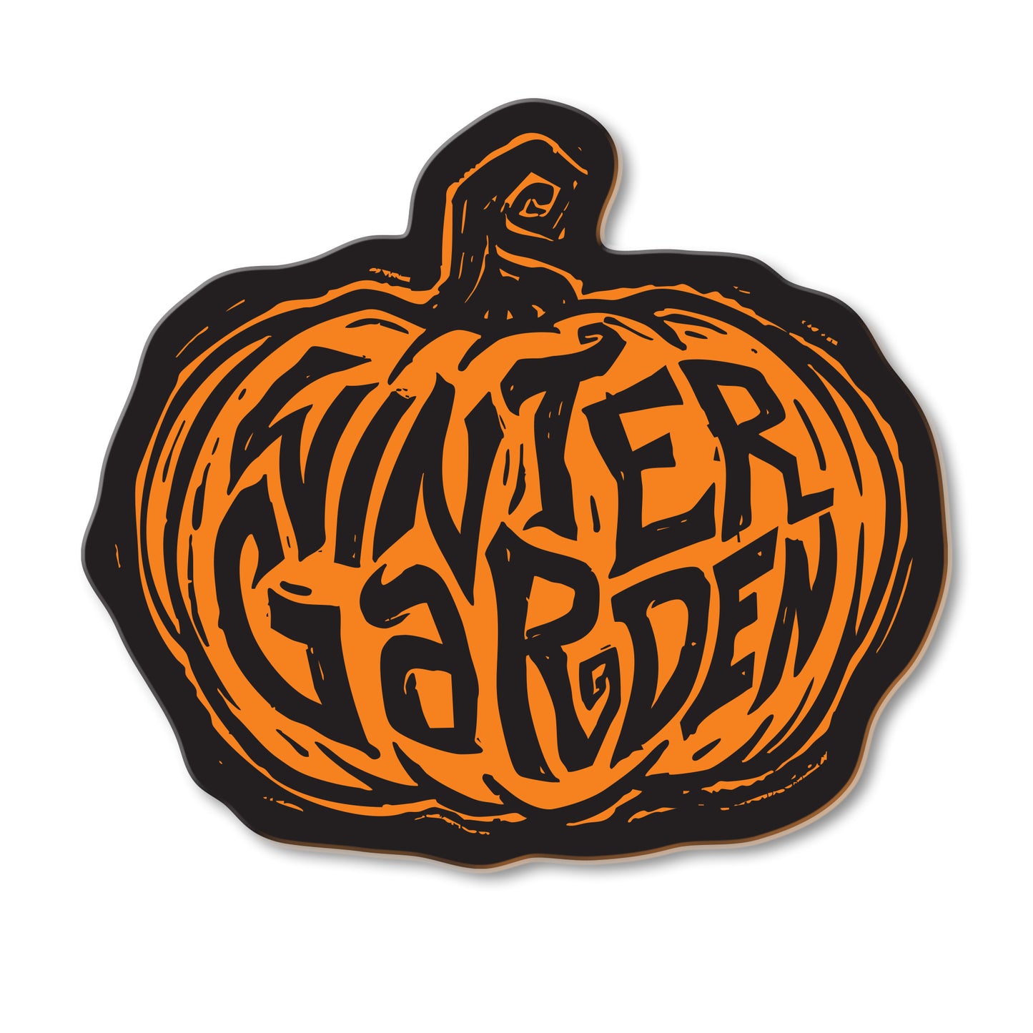 Winter Garden Pumpkin Magnet