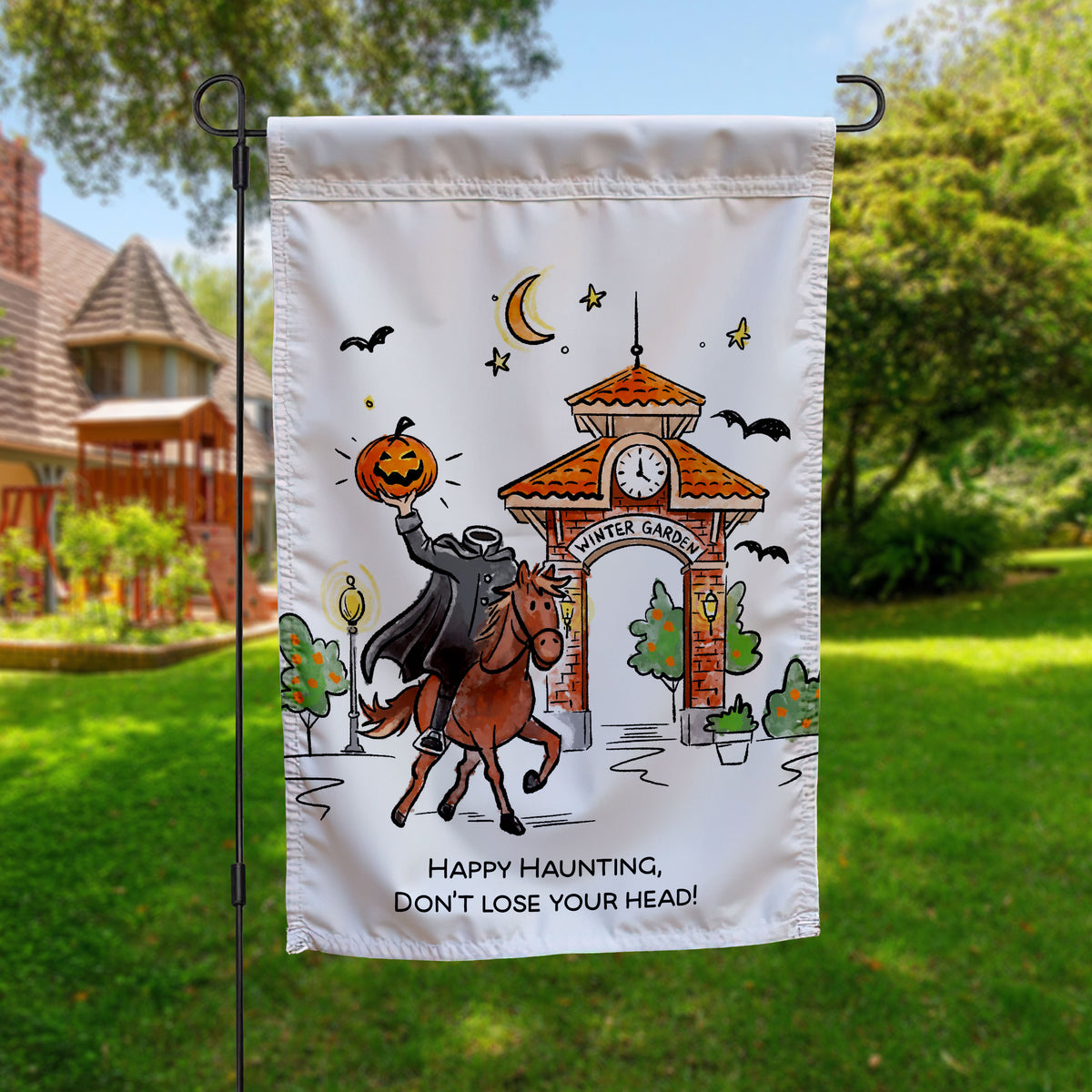 Happy Haunting | Halloween Inspired Garden Flag