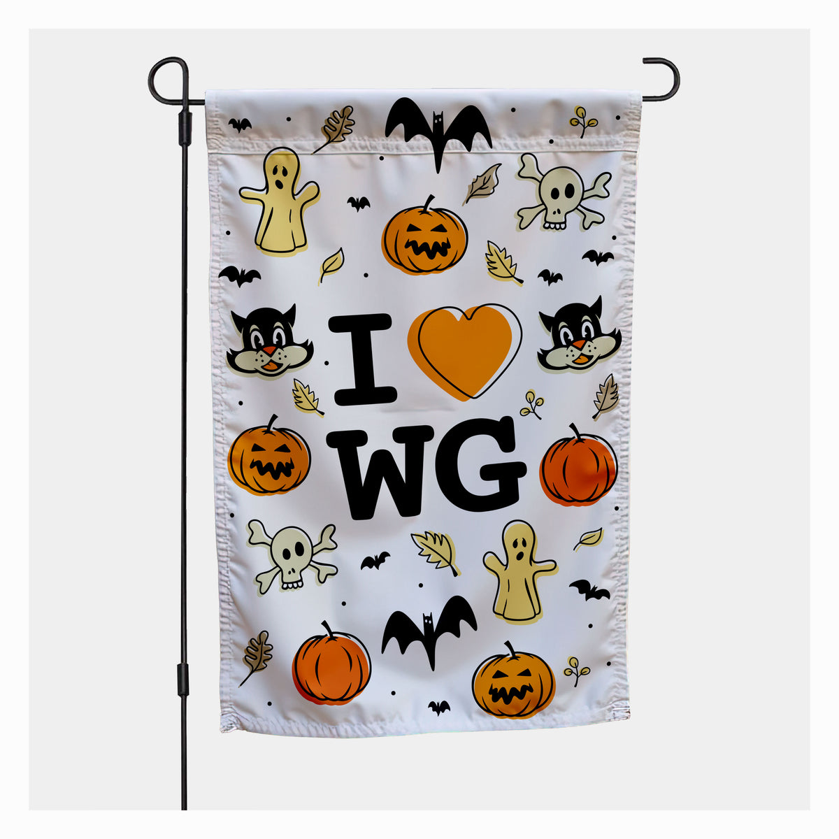 I Heart Winter Garden Harvest Pattern | Halloween Inspired Garden Flag