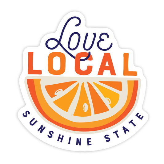 Love Local Sunshine State Orange | A Florida Inspired Sticker - A. B. Newton and Company