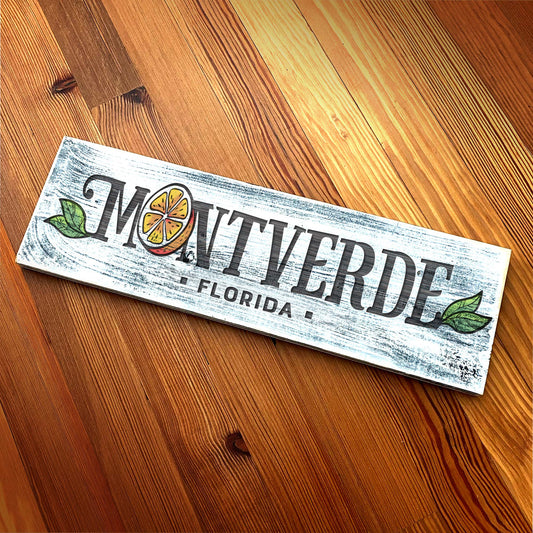 Montverde - Handcrafted Artisan Wood Sign