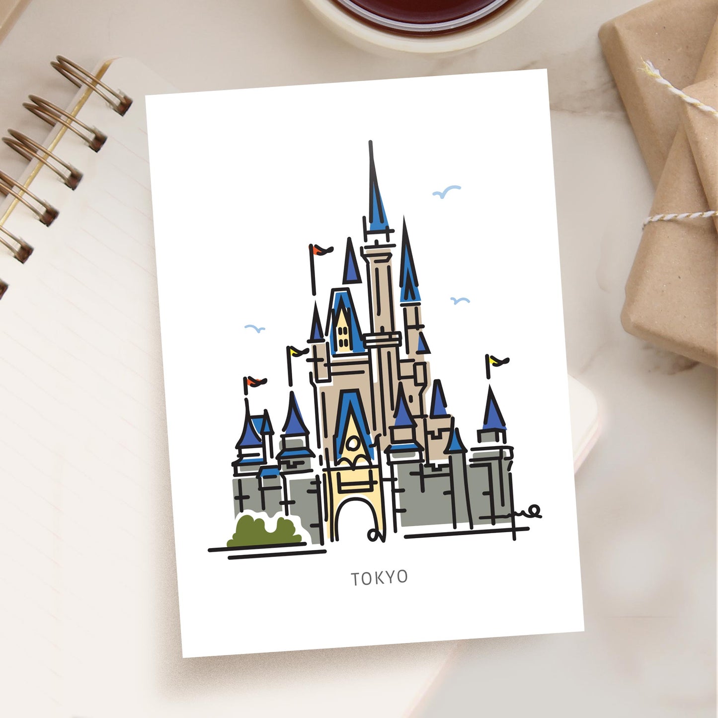 Princess Castle TOKYO Postcard | 5x7 | Theme Park Series