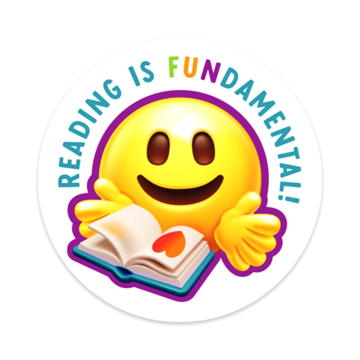 Reading Is Fundamental | An Emoji Inspired Sticker