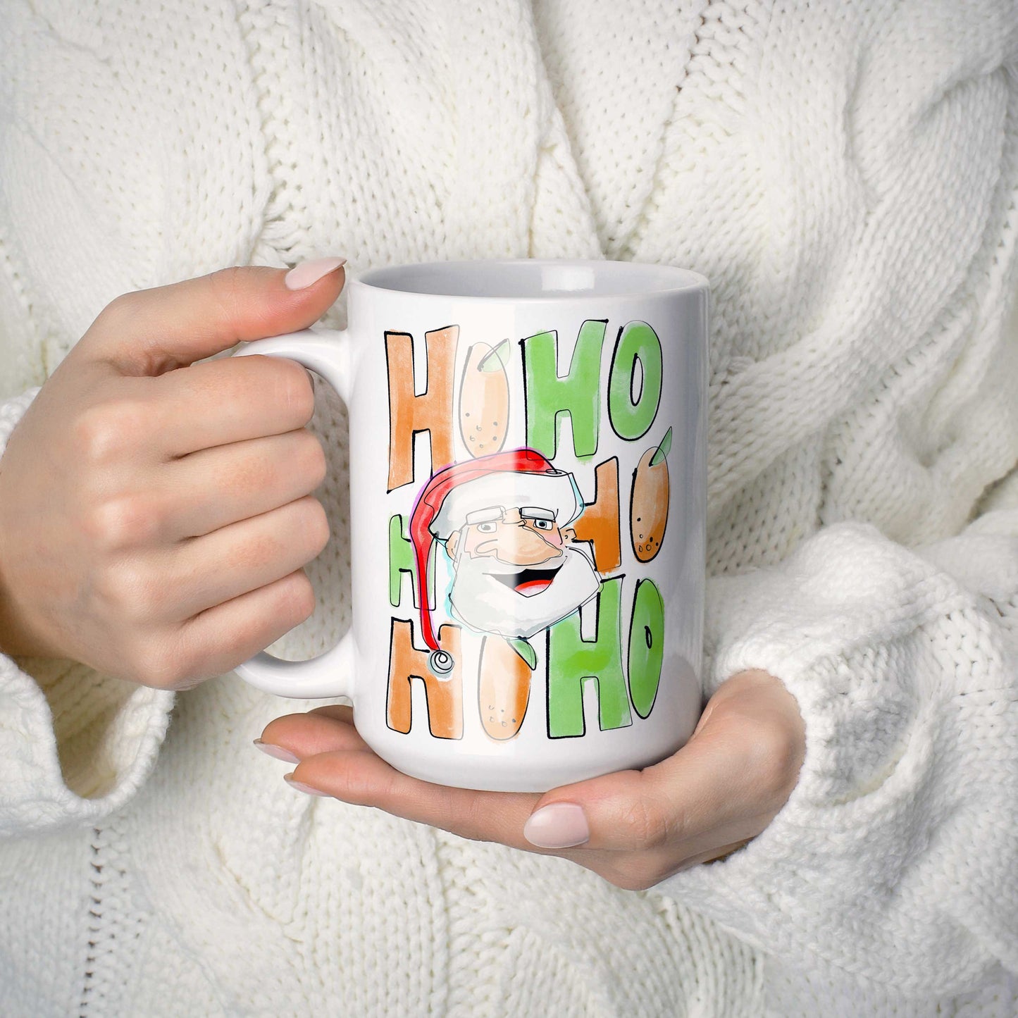 'Ho Ho Ho' Santa Claus | 15oz Holiday Coffee Mug