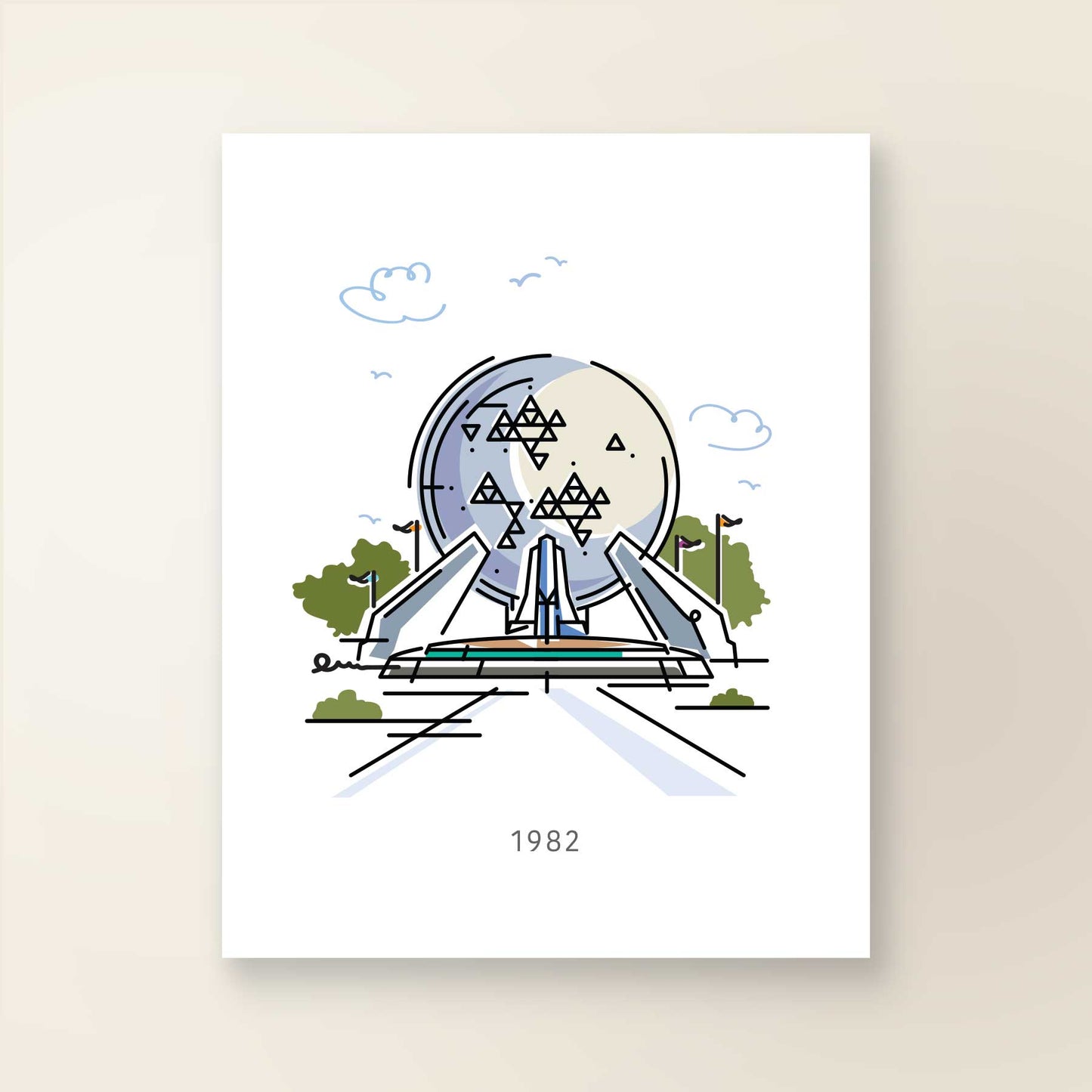Spaceship Globe 1982 | Theme Park Series