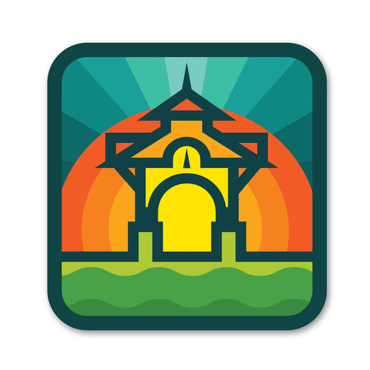 Sunset Clock Tower | A Florida Inspired Sticker - A. B. Newton and Company