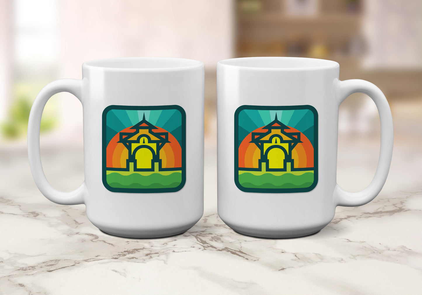 Sunset Clock Tower | Coffee Mug - A. B. Newton and Company