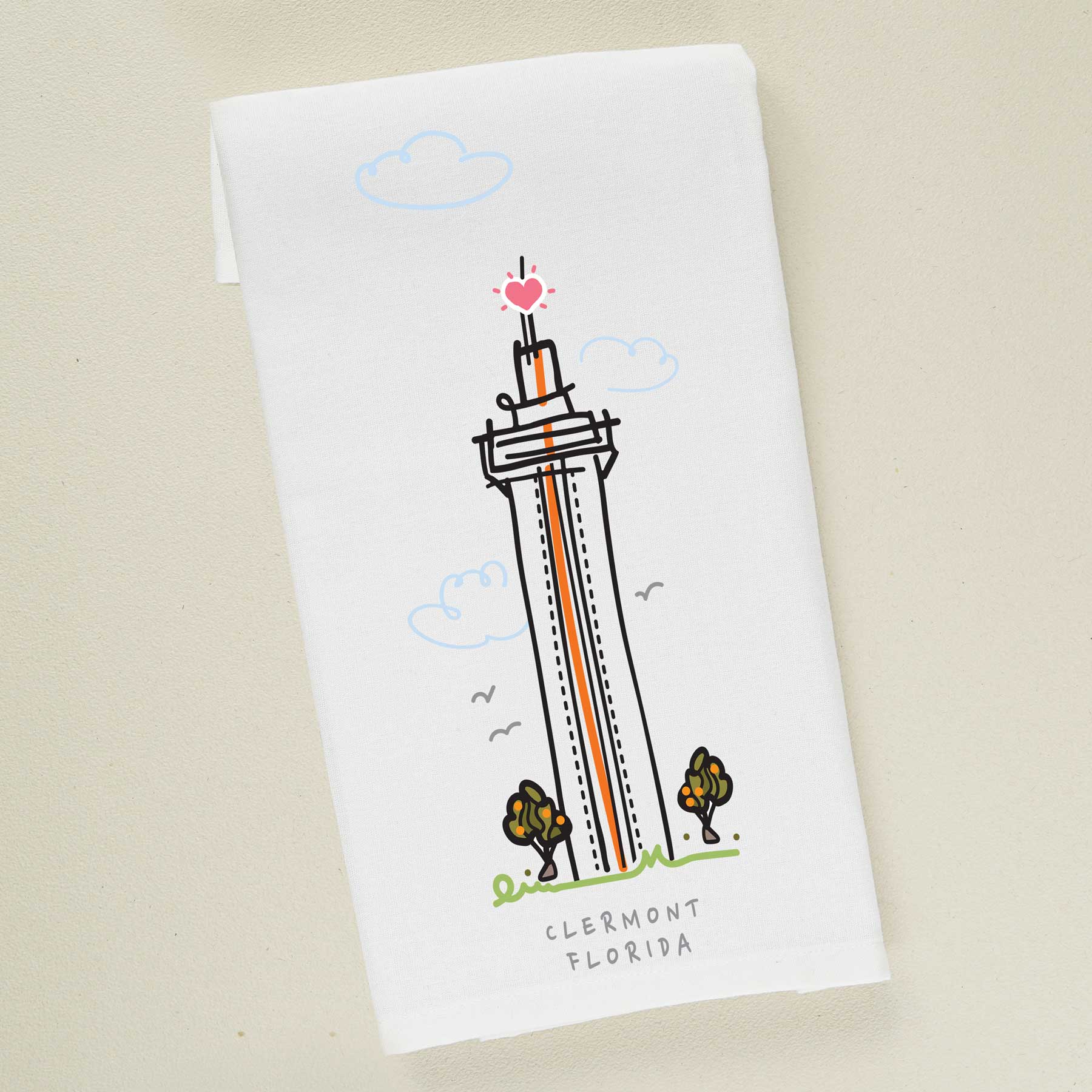Clermont Citrus Tower | Tea Towel