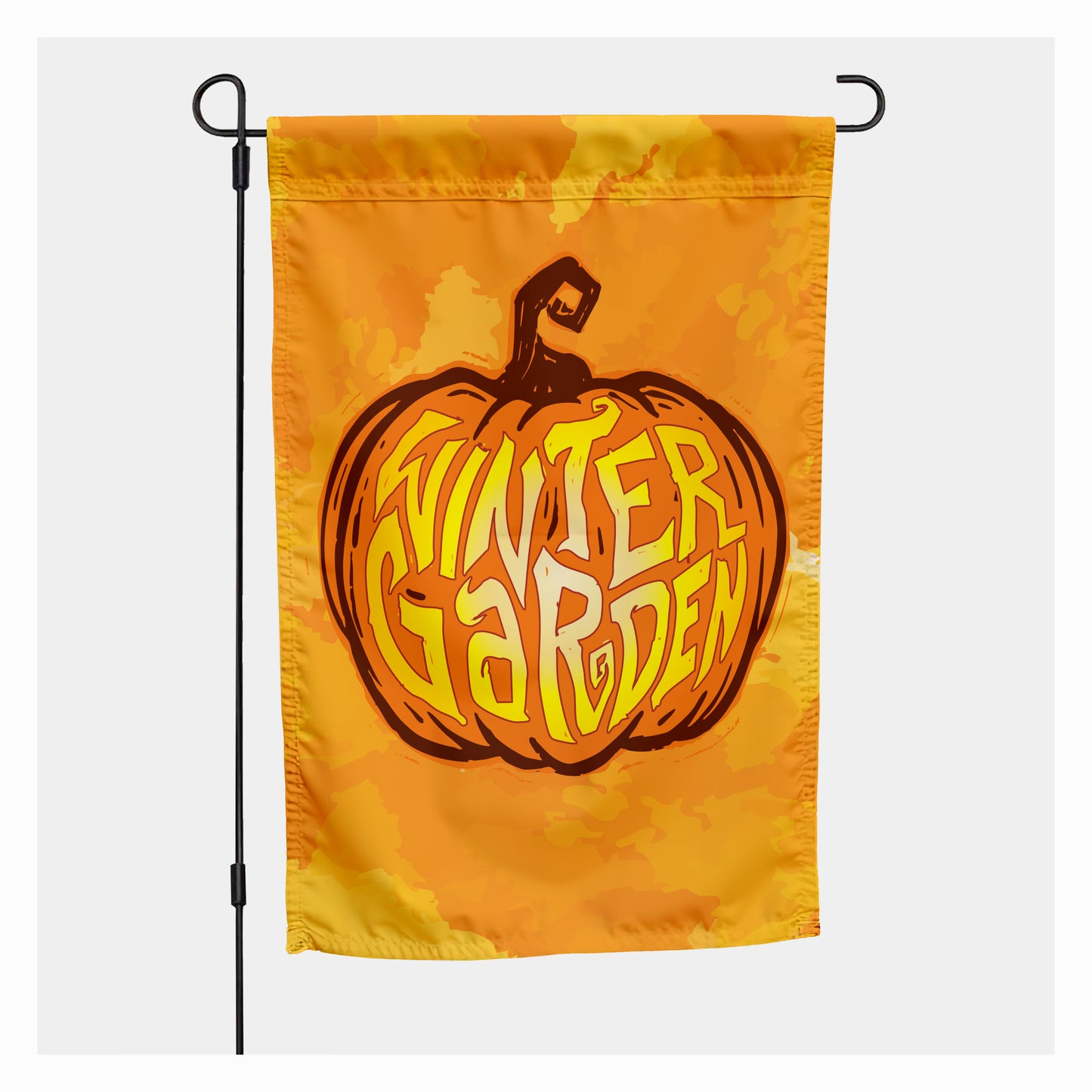 Winter Garden Pumpkin | Halloween Inspired Garden Flag