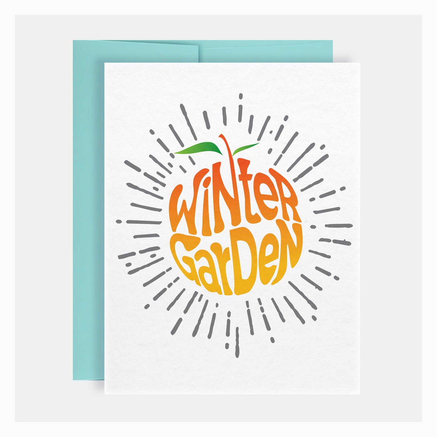 Winter Garden Orange Greeting Card - A. B. Newton and Company