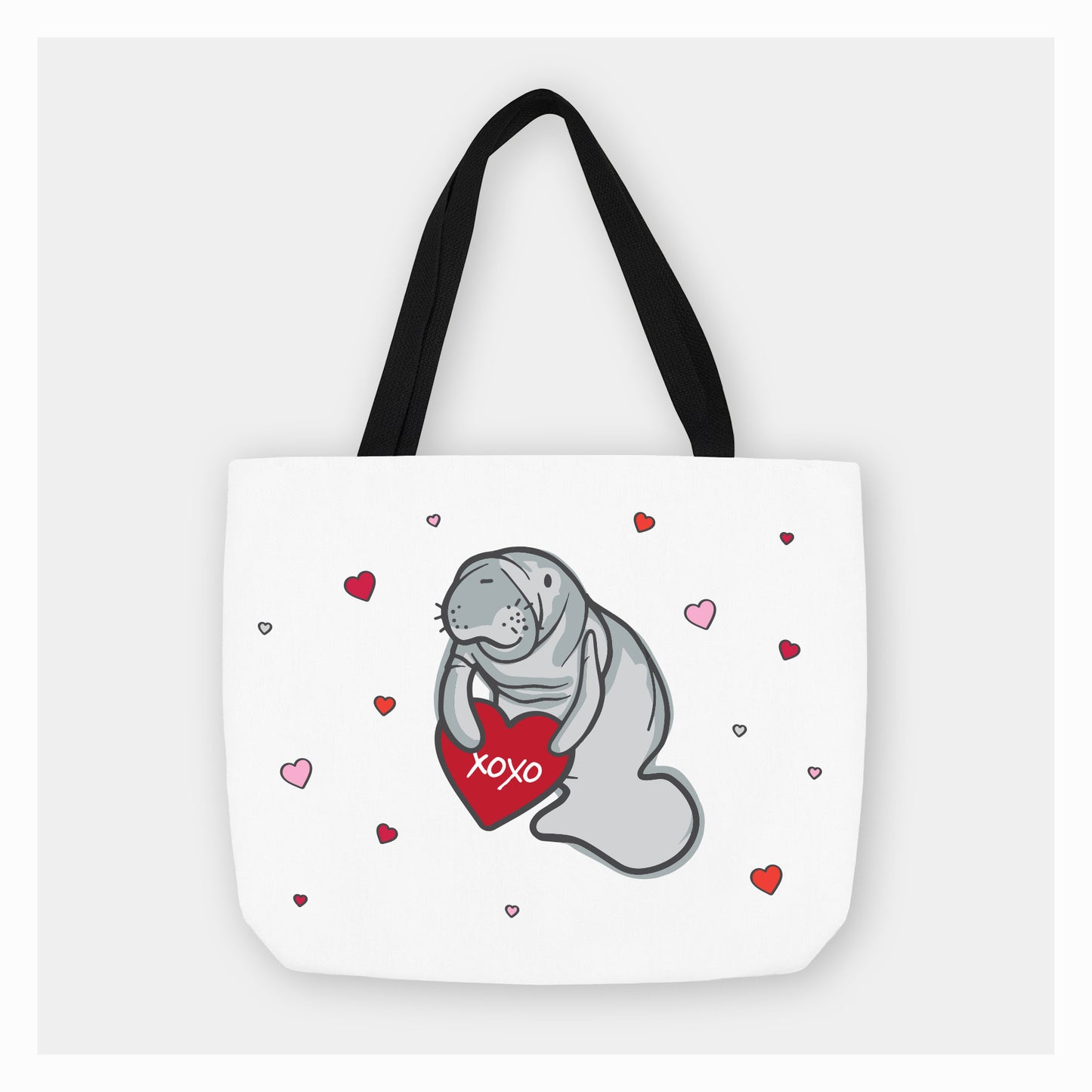 Love You Lots Manatee | Valentine's Day Tote Bag