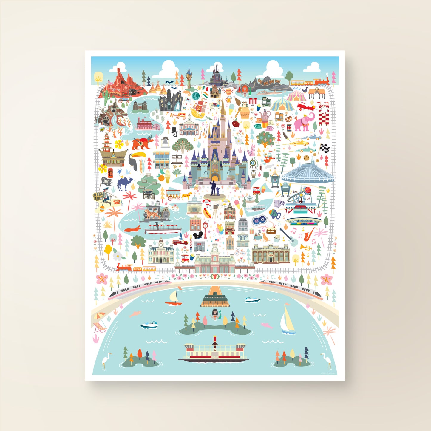 The Kingdom Print | Orlando Florida | Theme Park Series - A. B. Newton and Company